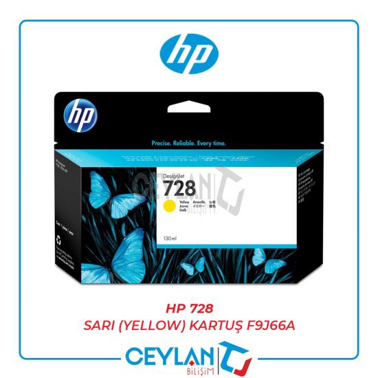 HP 728 Sarı (Yellow) Kartuş F9J65A