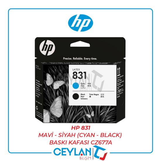 HP 831  Mavi - Siyah (Cyan - Black) Baskı Kafası CZ677A