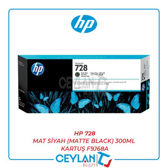 HP 728 Mat Siyah (Matte Black) 300ML Kartuş F9J68A