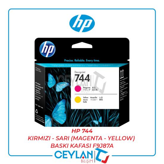 HP 744 Kırmızı - Sarı (Magenta - Yellow) Baskı Kafası F9J87A