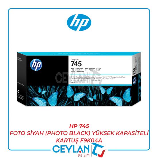 HP 745 Foto Siyah (Photo Black) Yüksek Kapasiteli Kartuş F9K04A