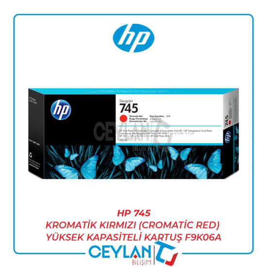 HP 745 Kromatik Kırmızı (Cromatic Red) Yüksek Kapasiteli Kartuş F9K06A