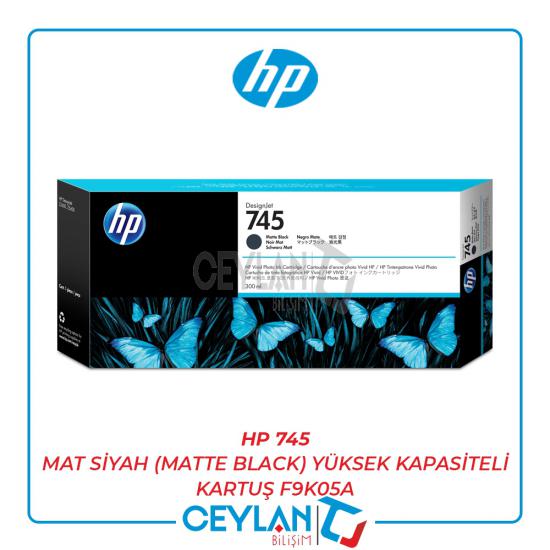 HP 745 Mat Siyah (Matte Black) Yüksek Kapasiteli Kartuş F9K05A