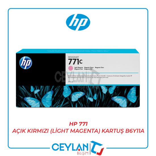 HP 771 Açık Kırmızı (Light Magenta) Kartuş B6Y11A