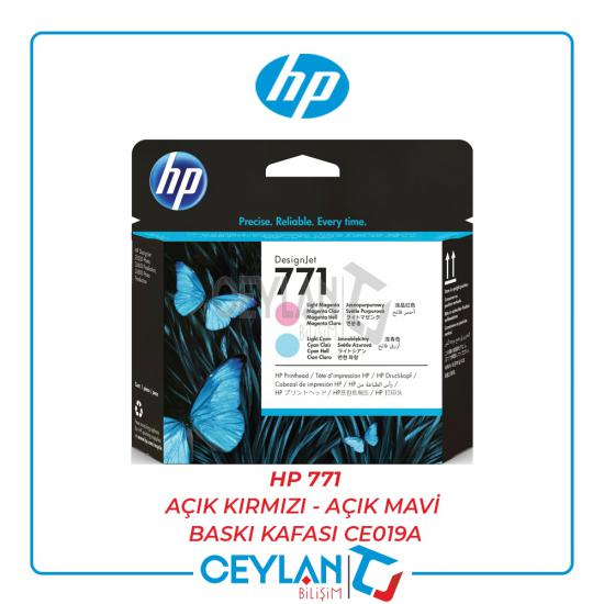 HP 771 Açık Kırmızı - Açık Mavi (Light Magenta - Light Cyan) Baskı Kafası CE019A