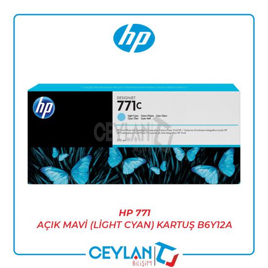 HP 771 Açık Mavi (Light Cyan) Kartuş B6Y12A
