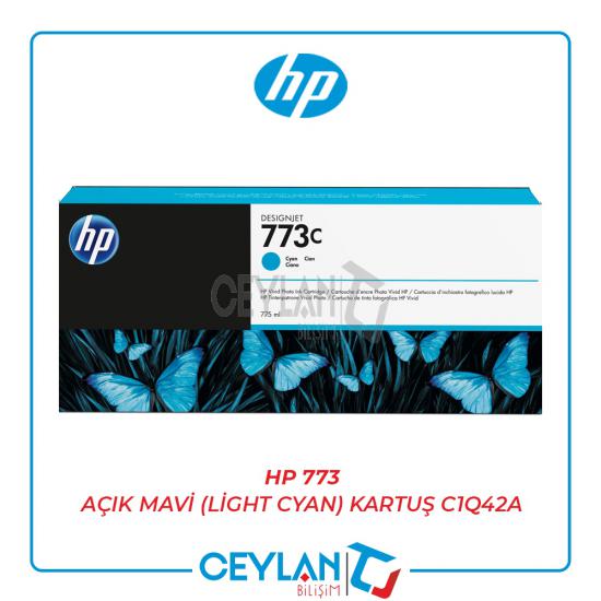 HP 773 Açık Mavi (Light Cyan) Kartuş C1Q42A