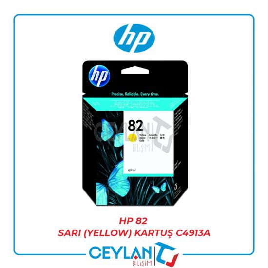 HP 82 Sarı(Yellow) Kartuş C4913A