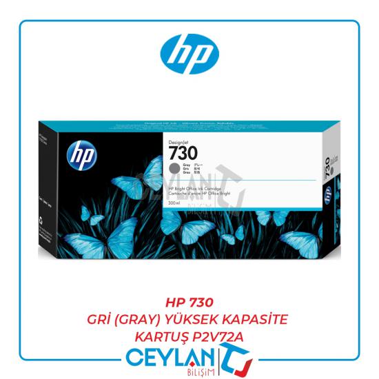 HP 730 Gri (Gray) YKartuş P2V72A