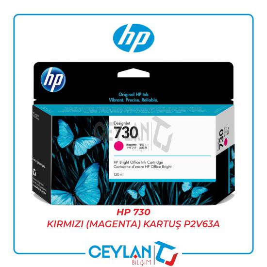 HP 730 Kırmızı (Magenta) Kartuş P2V63A