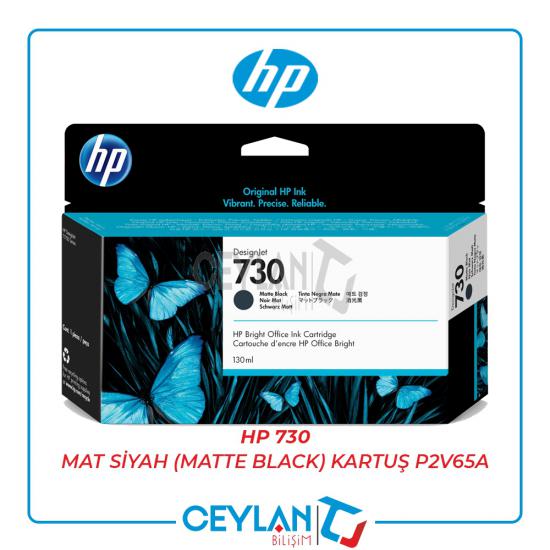 HP 730 Mat Siyah (Matte Black) Kartuş P2V65A