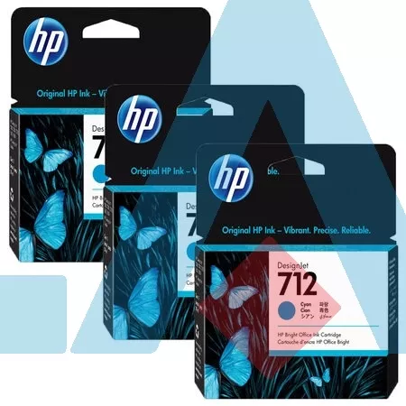 HP 712-3ED77A Mavi Orijinal Kartuş 3’lü Paket