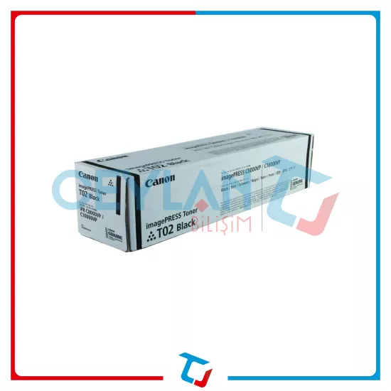 Canon T02 (8529B001) Black Original Toner - ImagePress C8000VP / C10000VP (T15190)