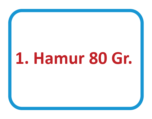 1 .  Hamur 80 Gr.